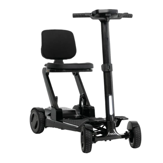 Compact black mobility scooter available from Texas OxyCare